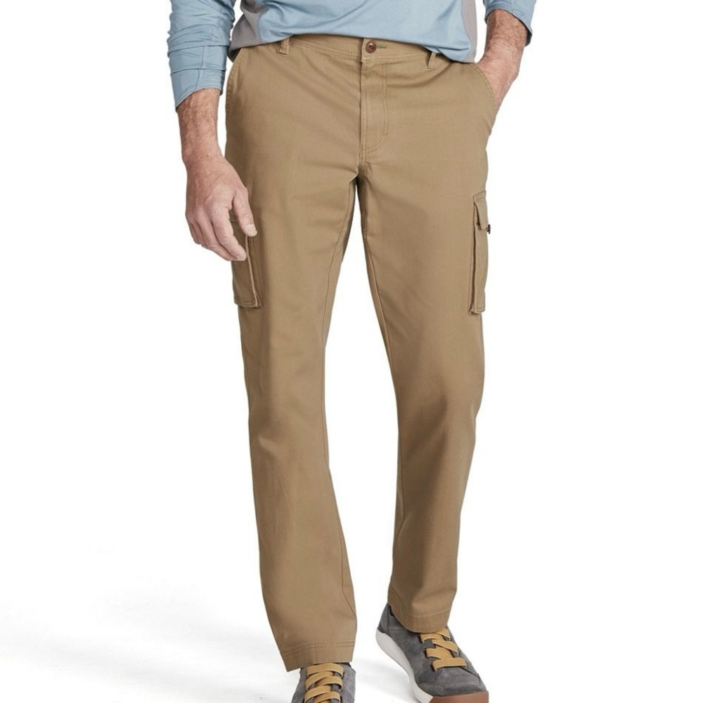 L.L. Bean Signature NWOT Men’s Canvas Cargo Pants Tan Beige Size 38x30